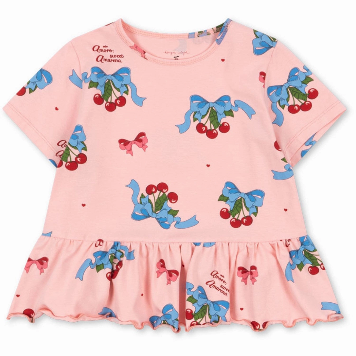 Konges Sl?jd Amarena Basic Frill Tee Gots Smart Comfort Party fun