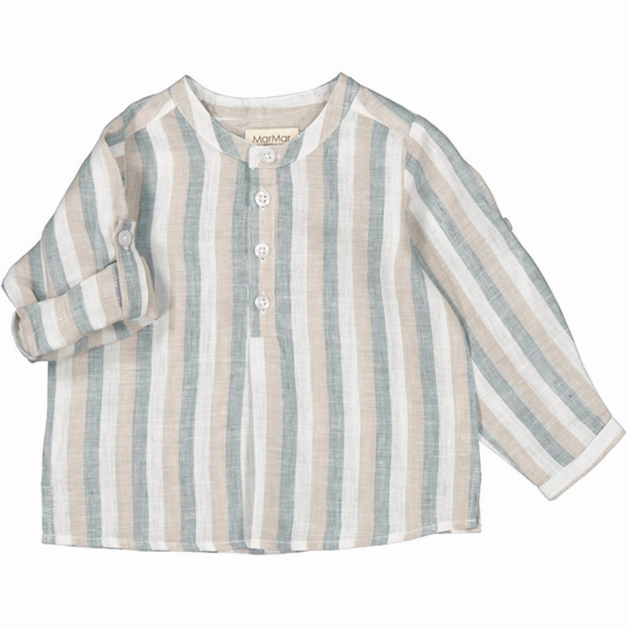 UV Protection MarMar Dusty Blue Stripe Totoro Shirt