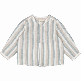 Quick Dry Construction Functional Design MarMar Dusty Blue Stripe Totoro Shirt