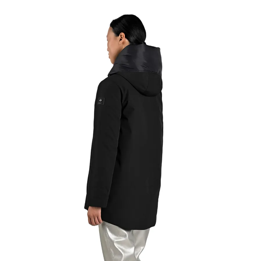 Halloween costume Canadian giubbotto lungo da donna con cappuccio Tesin Ricycled CN.G224396W/BKBKero