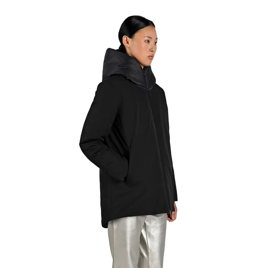 suitable for school uniforms Canadian giubbotto lungo da donna con cappuccio Tesin Ricycled CN.G224396W/BKBKero