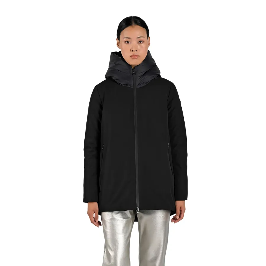 Compact Packability Paper Canadian giubbotto lungo da donna con cappuccio Tesin Ricycled CN.G224396W/BKBKero