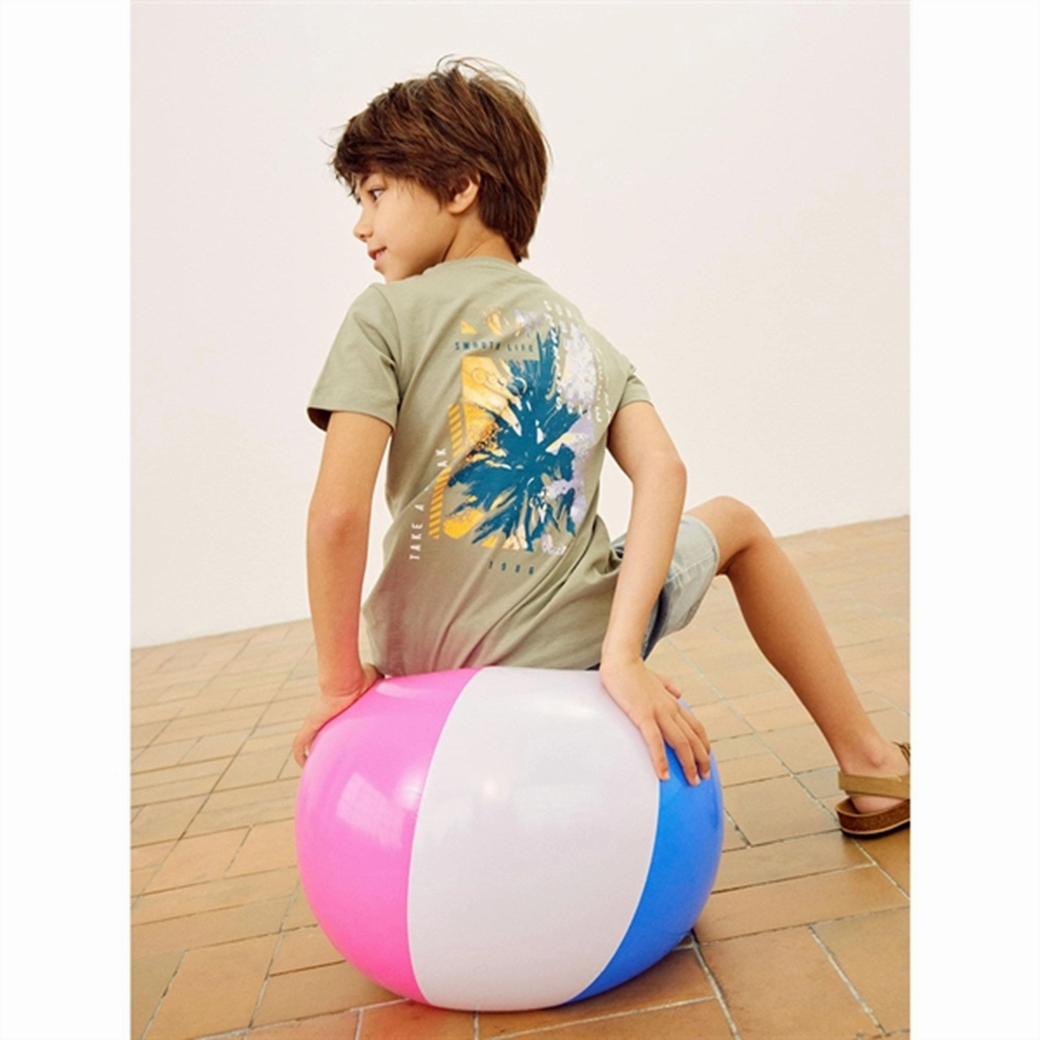 Sporty Look Smart Layering Name it Dried Sage Jensen T-Shirt