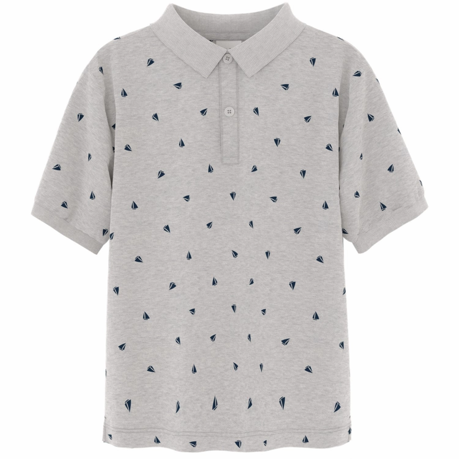 Name It Light Grey Melange Boats Volo Regular Polo Preppy Style Layered Look