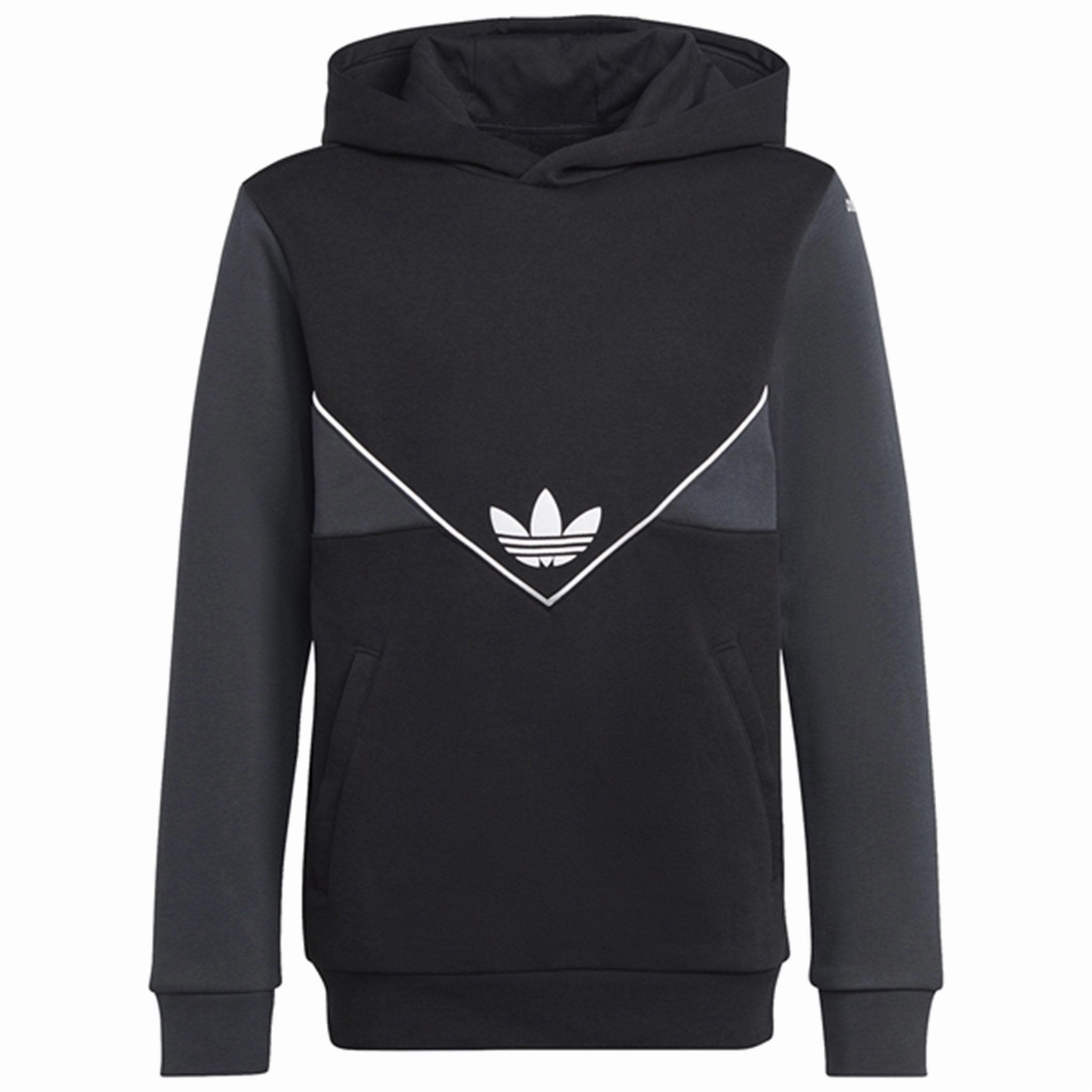 adidas Originals Black / Carbon Hoodie Linen blend Bat like