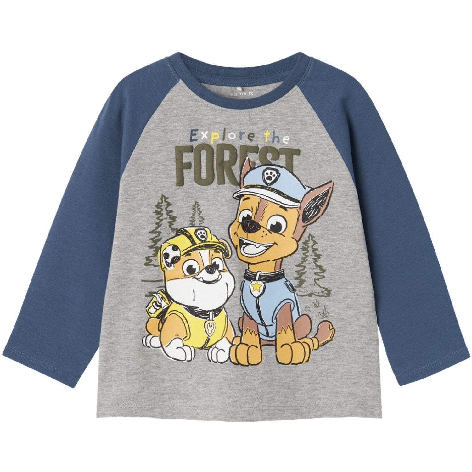 Compact Fold Design Functional Pocket Name It Grey Melange Sente Paw Patrol Blouse