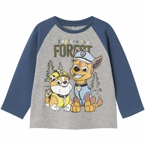 Compact Fold Design Functional Pocket Name It Grey Melange Sente Paw Patrol Blouse
