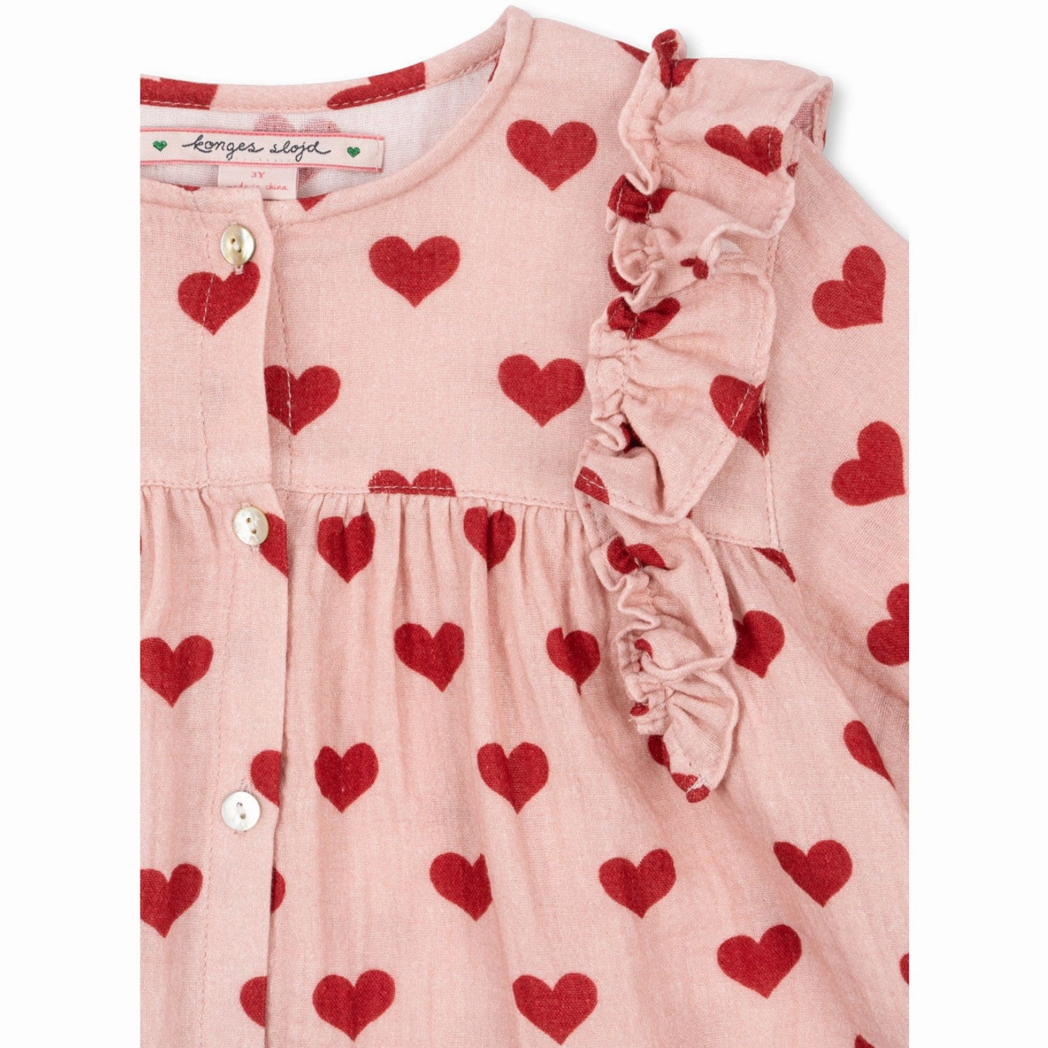 Eco friendly materials Konges Sl?jd Amour Mellow Coco Frill Shirt Gots