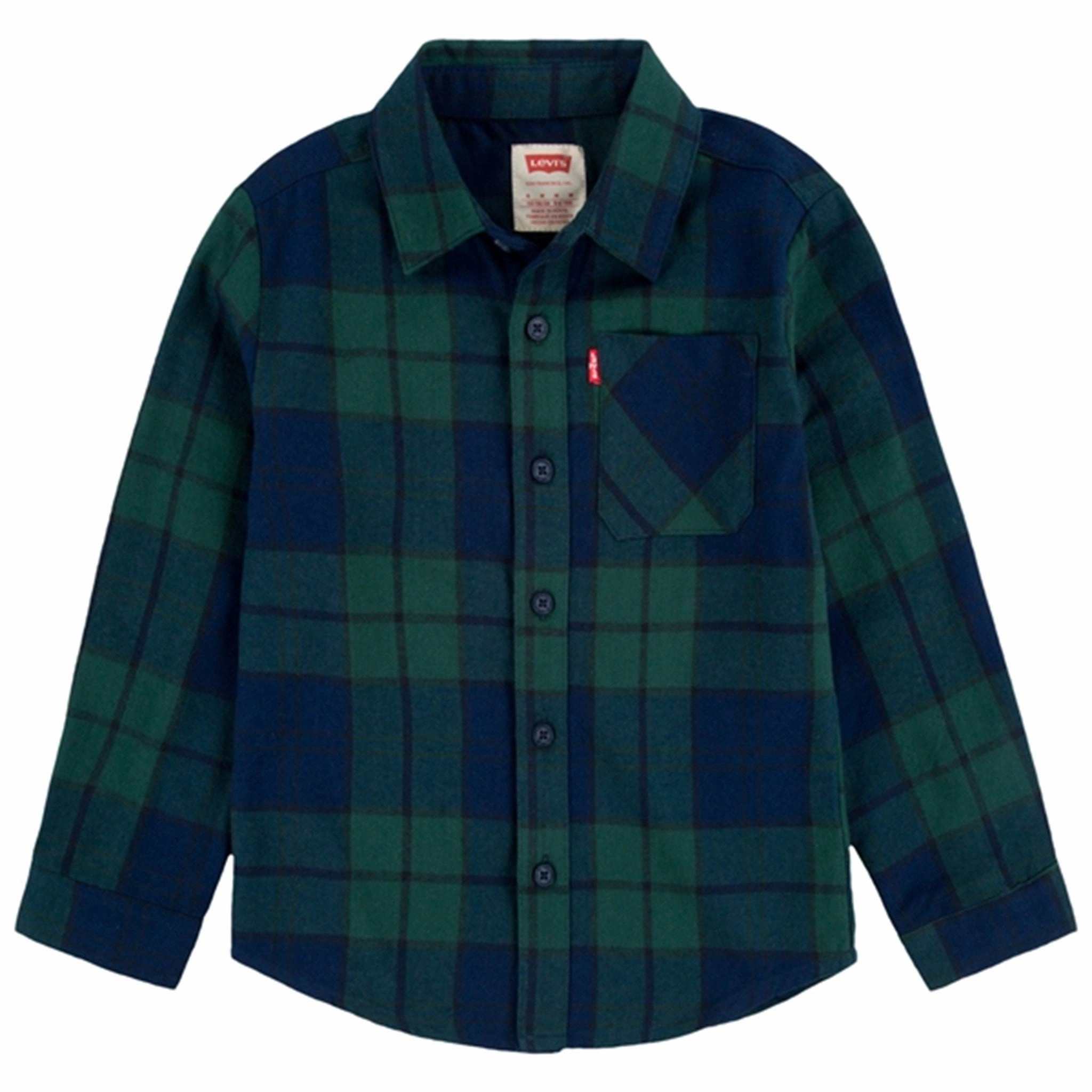 Anti Odor Treatment Seamless Sides Levi's Plaid Flannel Pocket Shirt Sycamore