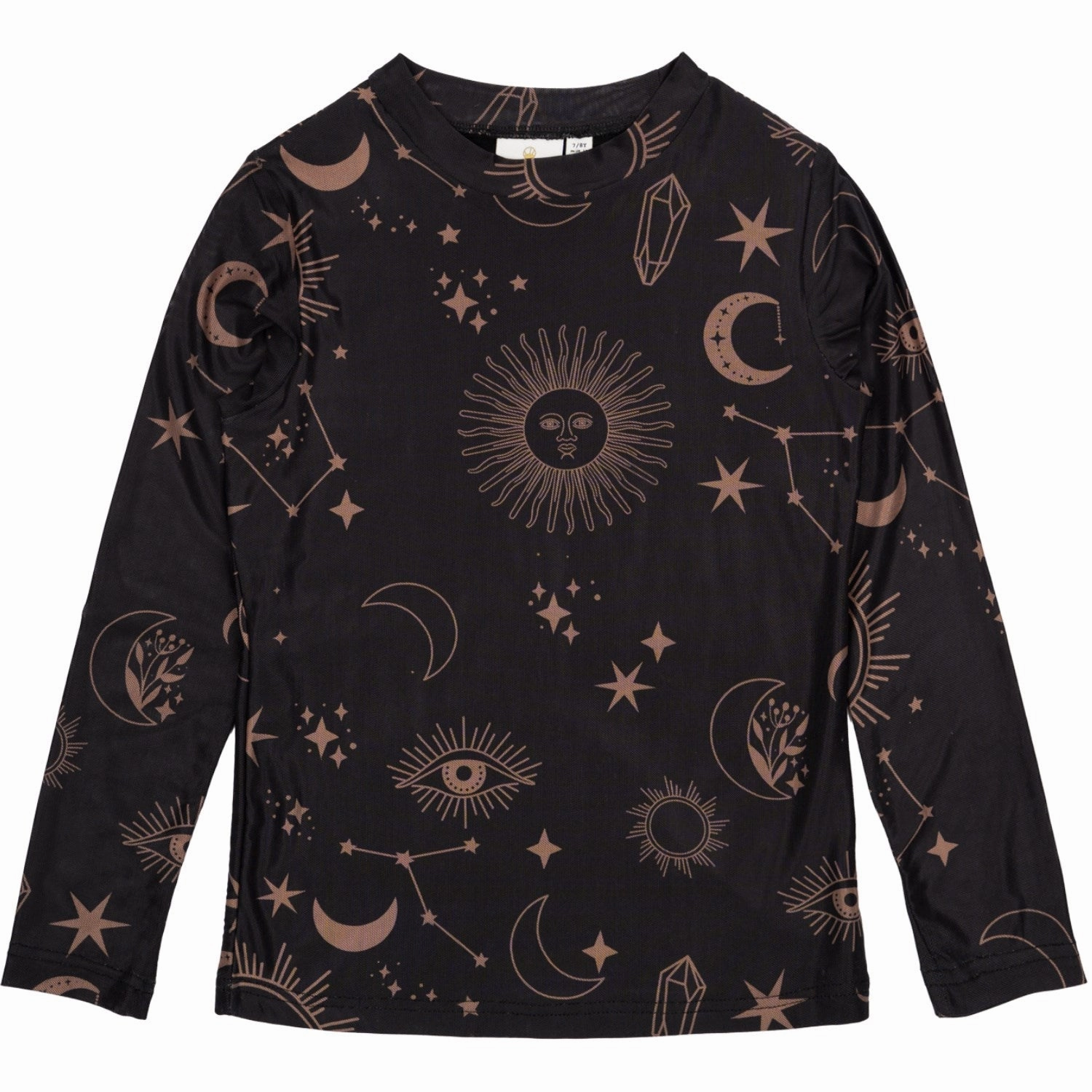 Special Occasion The New Black Beauty Astro AOP Mia Mesh Blouse
