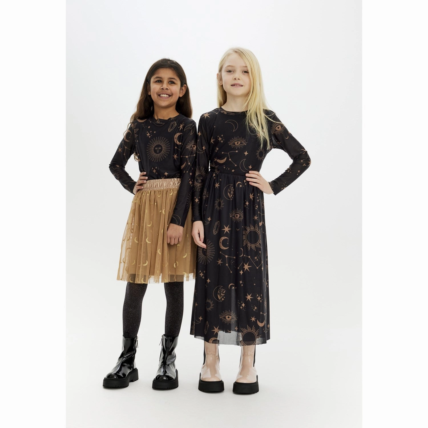 Quick Dry Technology Plus Size Fit The New Black Beauty Astro AOP Mia Mesh Blouse