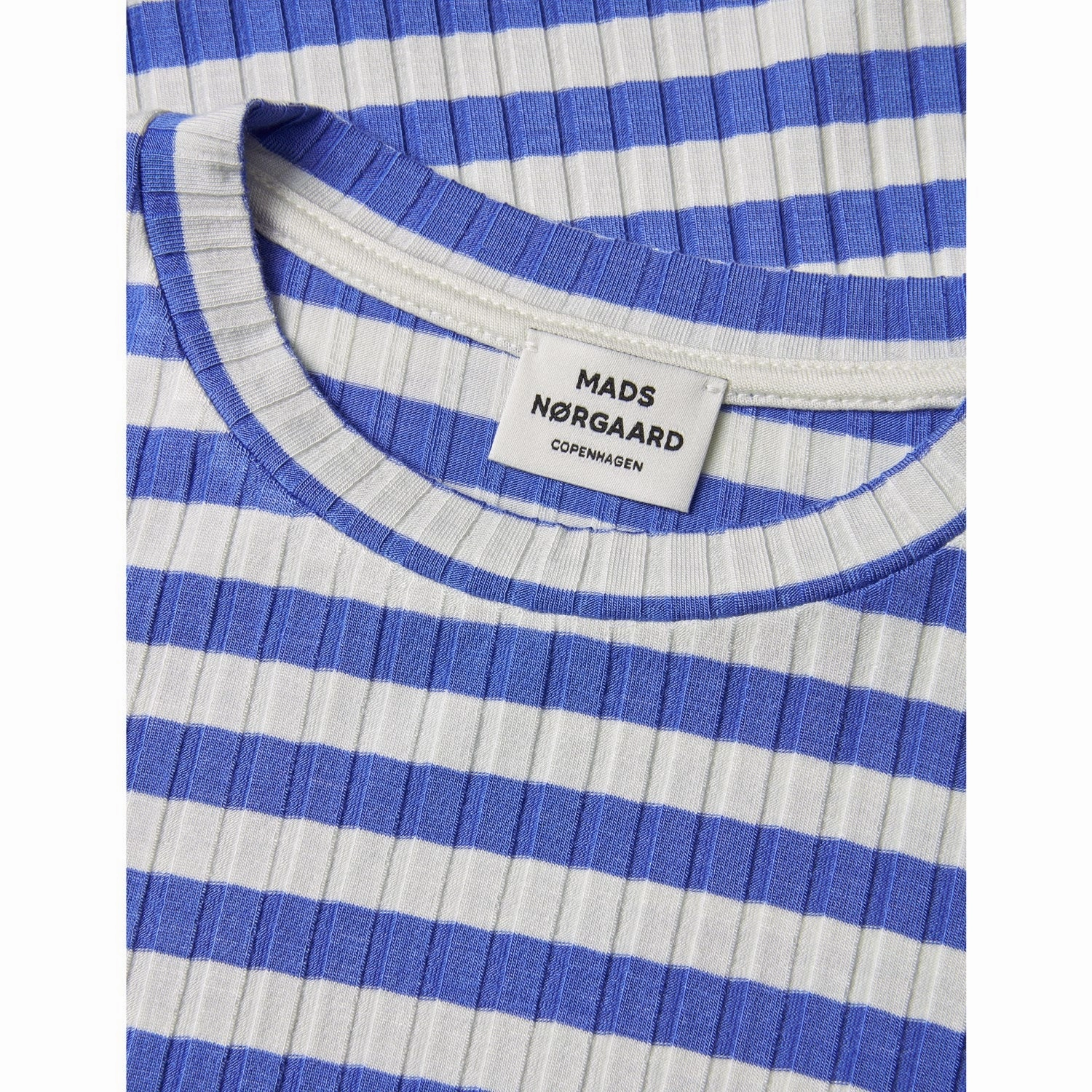 Mads N?rgaard Amparo Blue/Vanilla Ice 5x5 Classic Stripe Talika Top Sustainable production