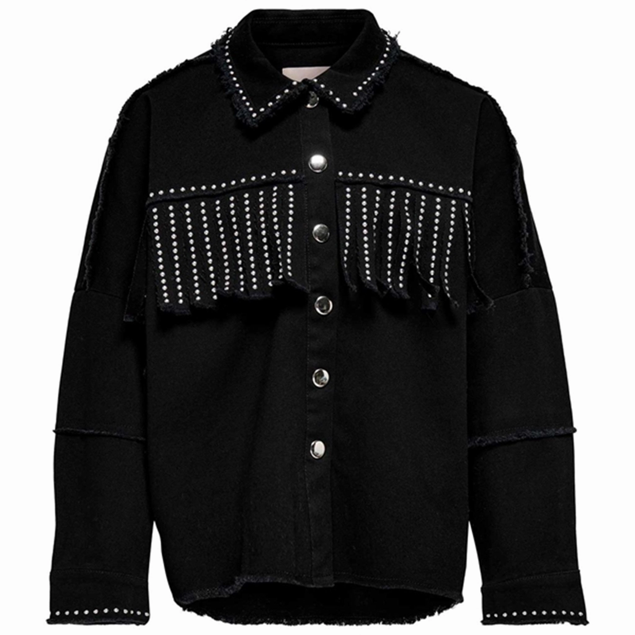 Versatile Piece Must-Have Item Kids ONLY Black Frill Shirt Woxer