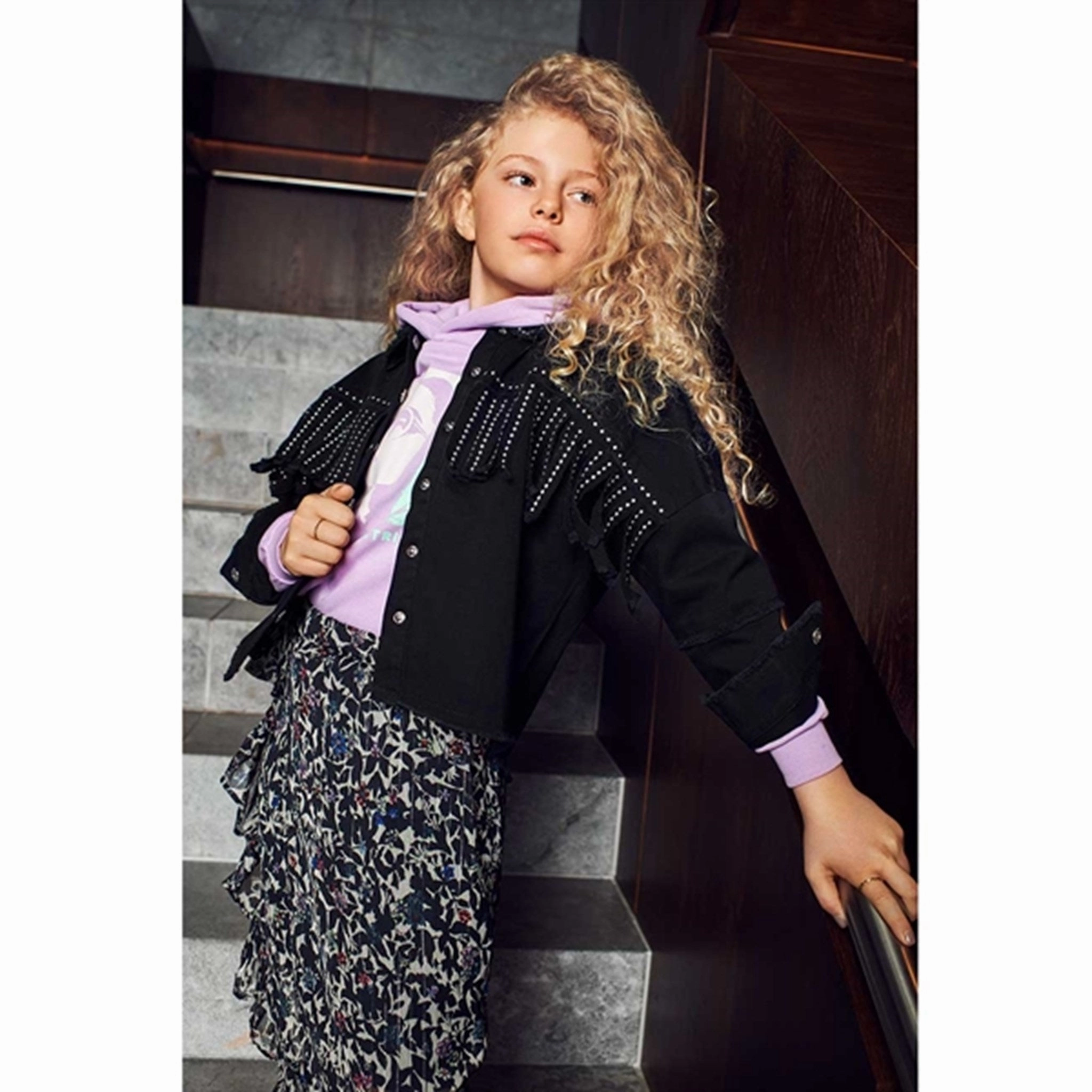 Kids ONLY Black Frill Shirt Woxer Cocktail Event