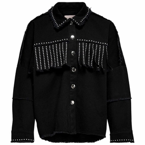 Versatile Piece Must-Have Item Kids ONLY Black Frill Shirt Woxer