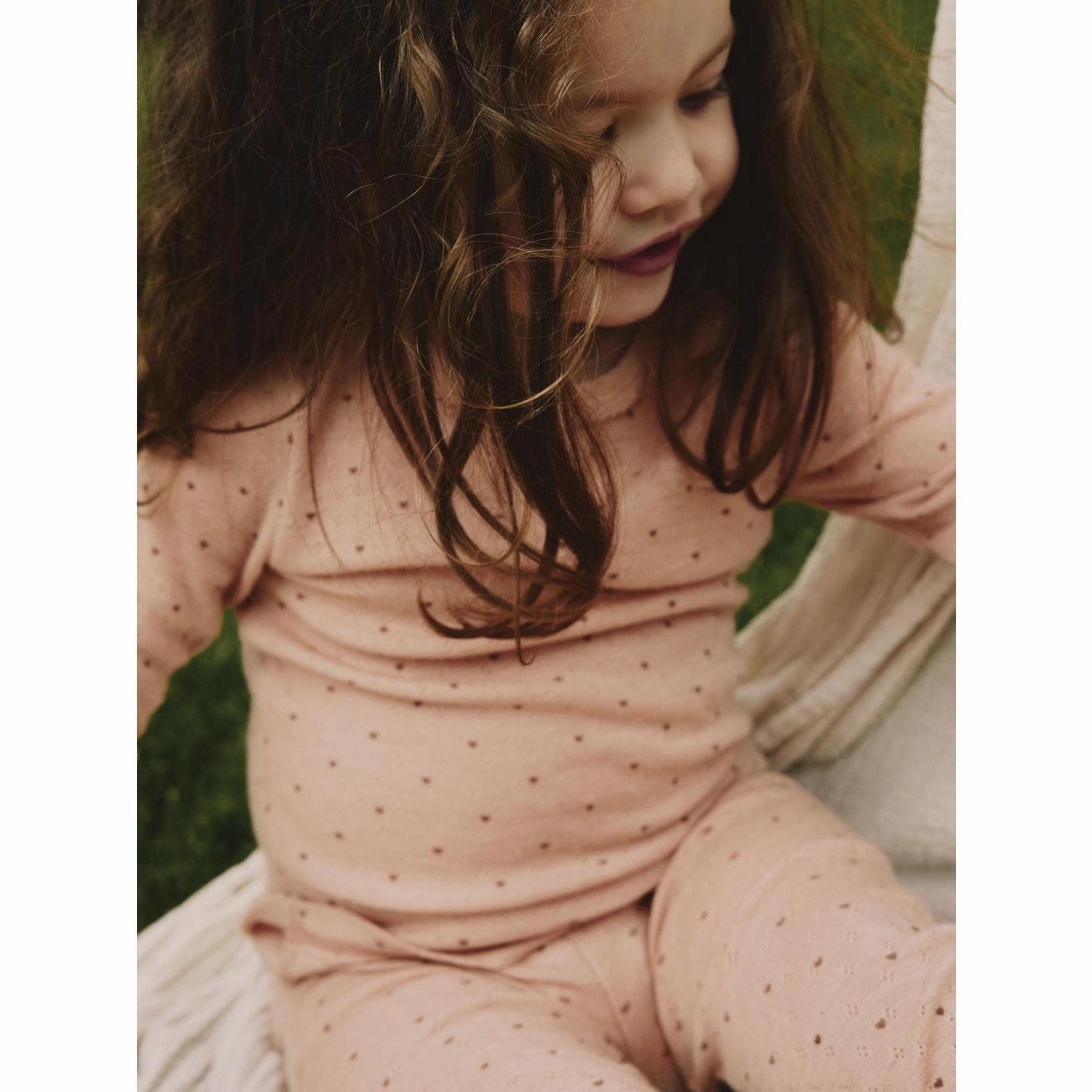 Mesh Insert Lil'Atelier Rugby Tan Nava Wool Blouse