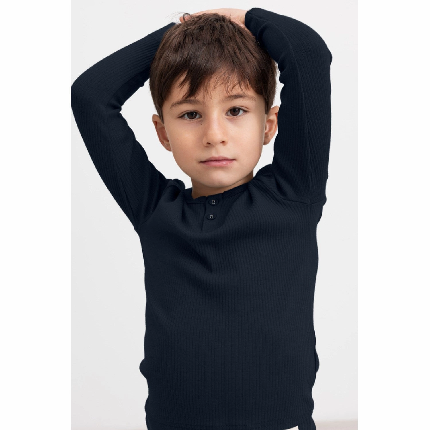 Sustainable Weave MarMar Modal Pilot Navy Tee LS