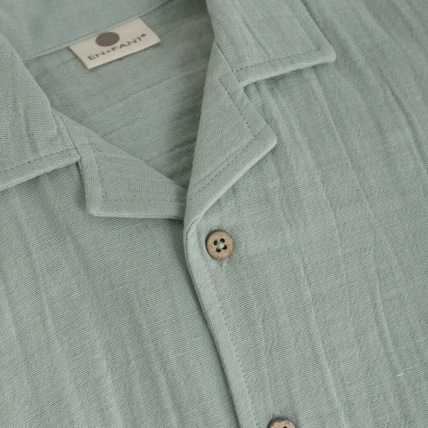 Wrinkle Resistant Material En Fant Jadeite Shirt SS Muslin