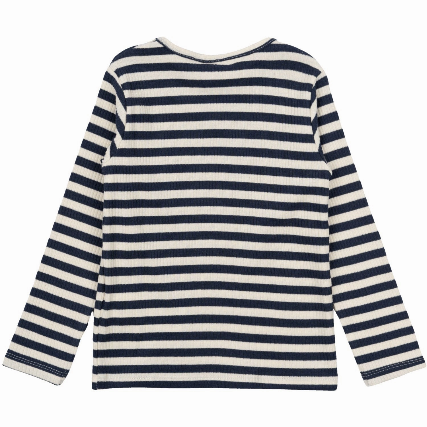 Reinforced Buttonholes Year-Round Favorite THE NEW Siblings Mood Indigo Striped Fro Uni Rib Blouse