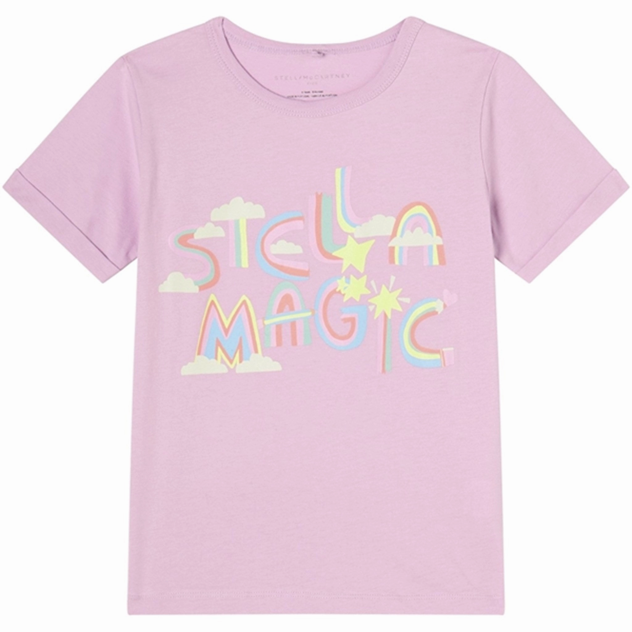 Ribbed Collar Design Ergonomic Cut Stella McCartney Wisteria T-Shirt