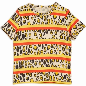 Beach relaxation Modern Style Mini Rodini Multi Leopard Stripe Aop T-Shirt