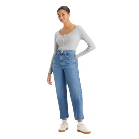 Polished Look Weekend Style Levi's pantalone jeans da donna a vita alta e gamba larga High-Rise Wide-Leg 729700018 blu chiaro