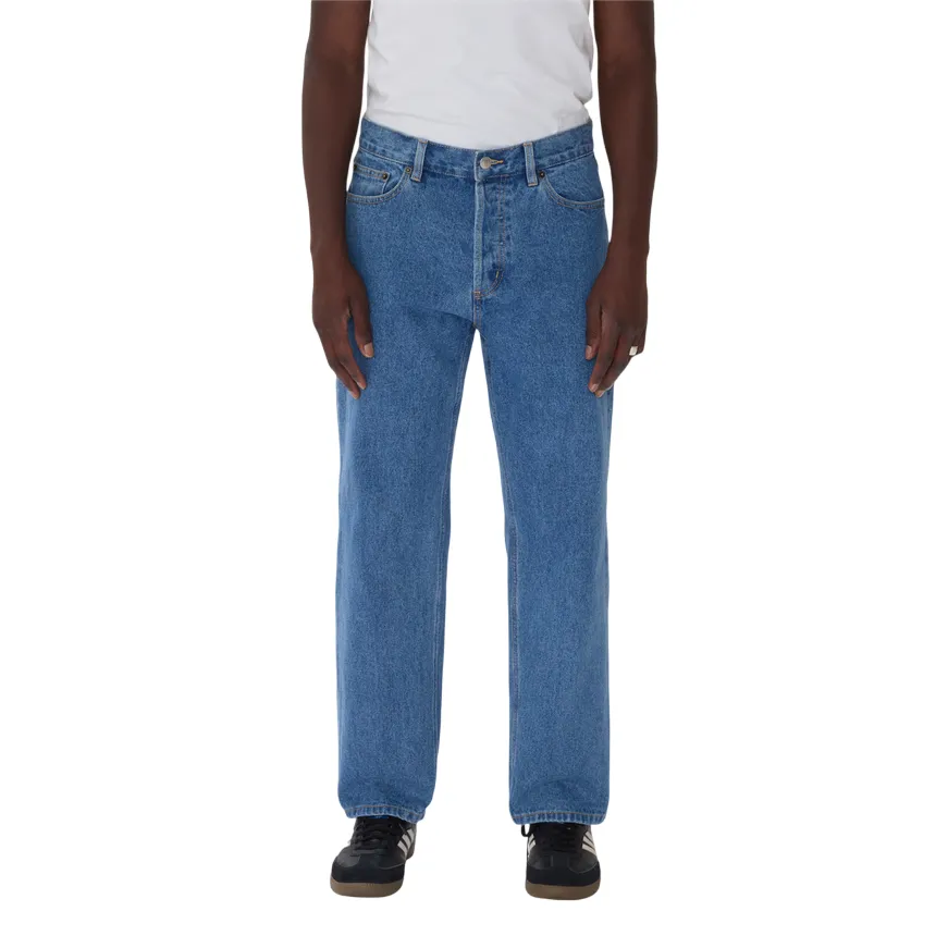 Obey pantalone jeans 5 tasche da uomo Hardwork 142010077 light indigo Active Lifestyle Casual Chic Look