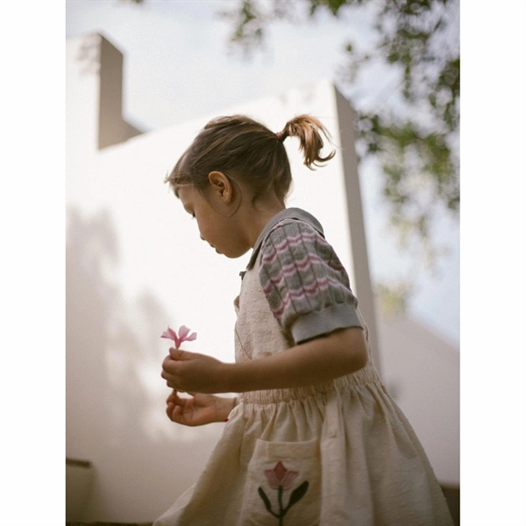 Lil'Atelier Dried Sage Danita Knit Polo EcoFriendly Material Colorfast Construction