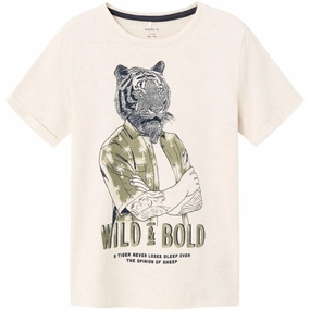 Sporty Top Office Wear Name It Peyote Melange Hasimon T-Shirt