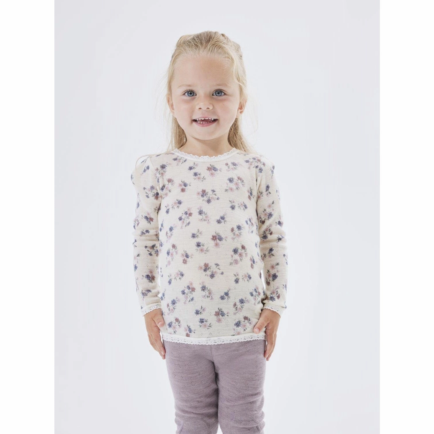 Name It Snow White Wang Wool Needle Blouse Noos Functional Pocket