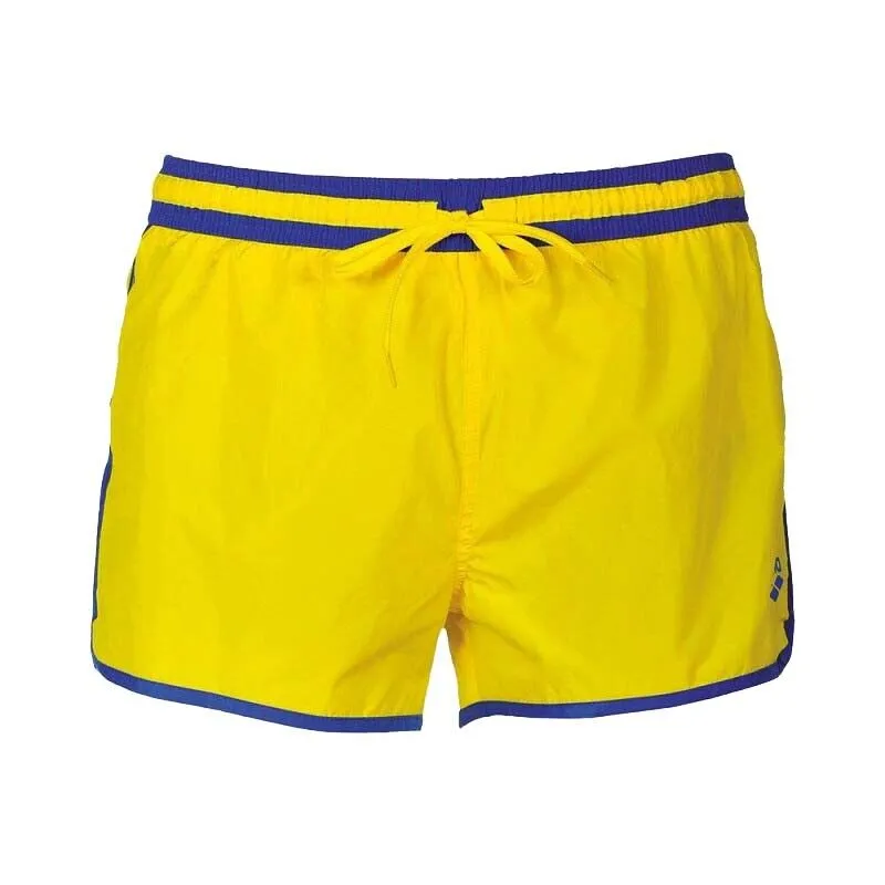 Arena costume da mare da uomo a boxer Fundamentals Borders 40519537 giallo-blu Adjustable Drawstrings Chlorine Resistant Material