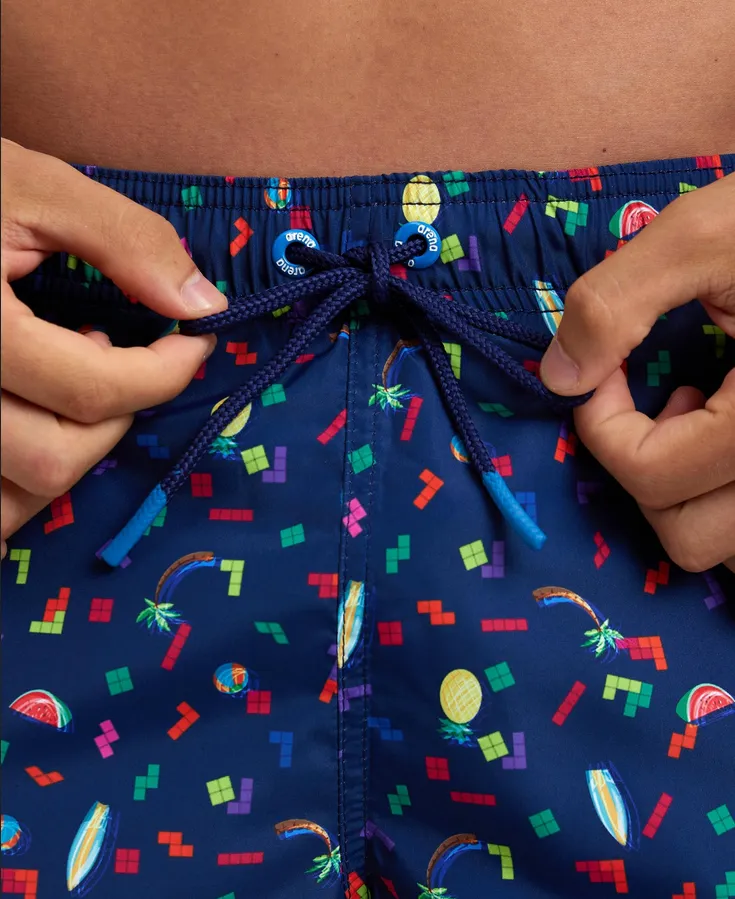UV Protection Design Arena costume da mare da uomo Boxer Multistampa 005980750 blu