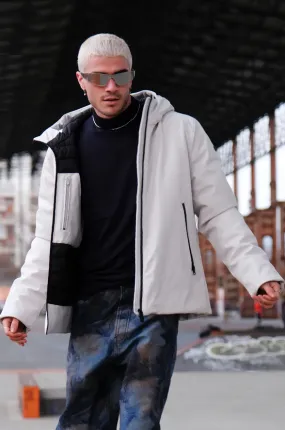 Censured parka corto da uomo  con cappuccio JM4087TNEP3 58 ghiaccio System tall size