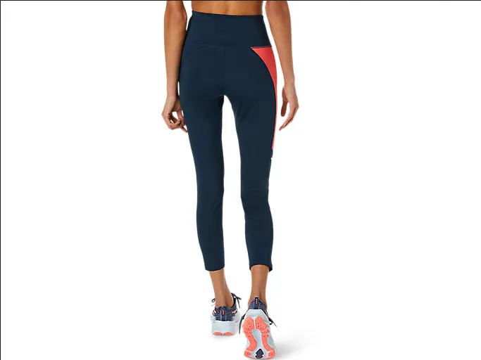 Asics pantalone sportivo aderente da donna Tokyo Highwaist Tight 2012A795 404 blu Boho chic