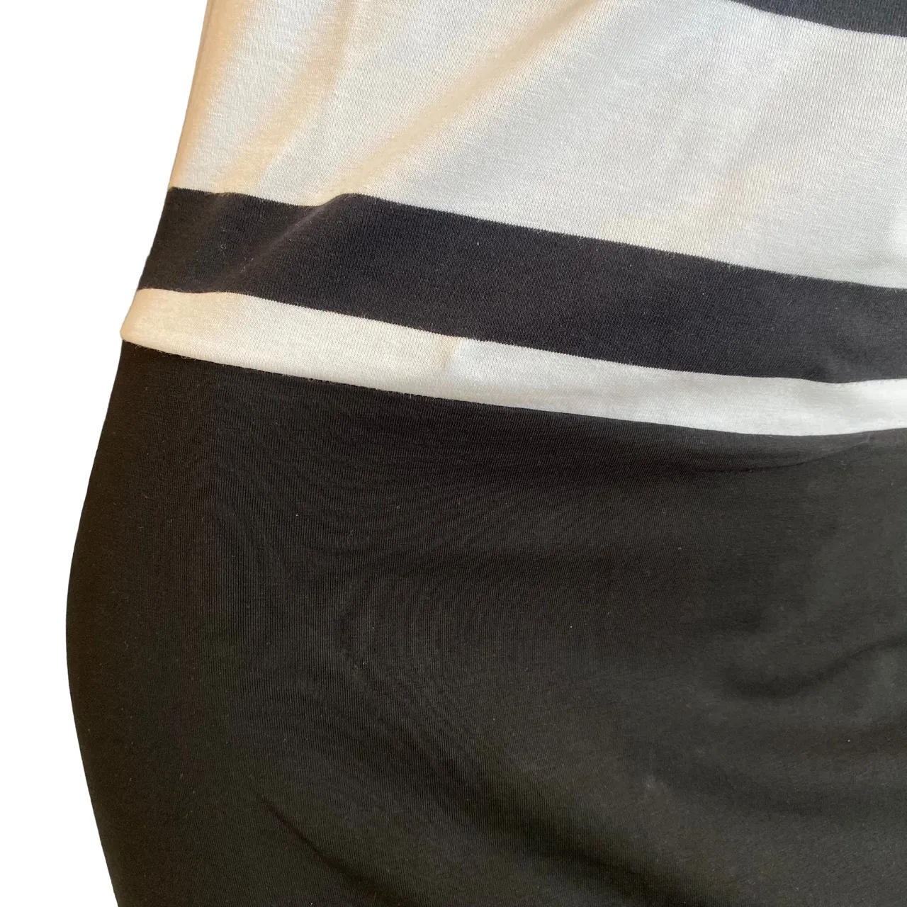 Astrolabio vestito da donna a fasce bianche e nere M78H 500 Simple Style Bright Petal