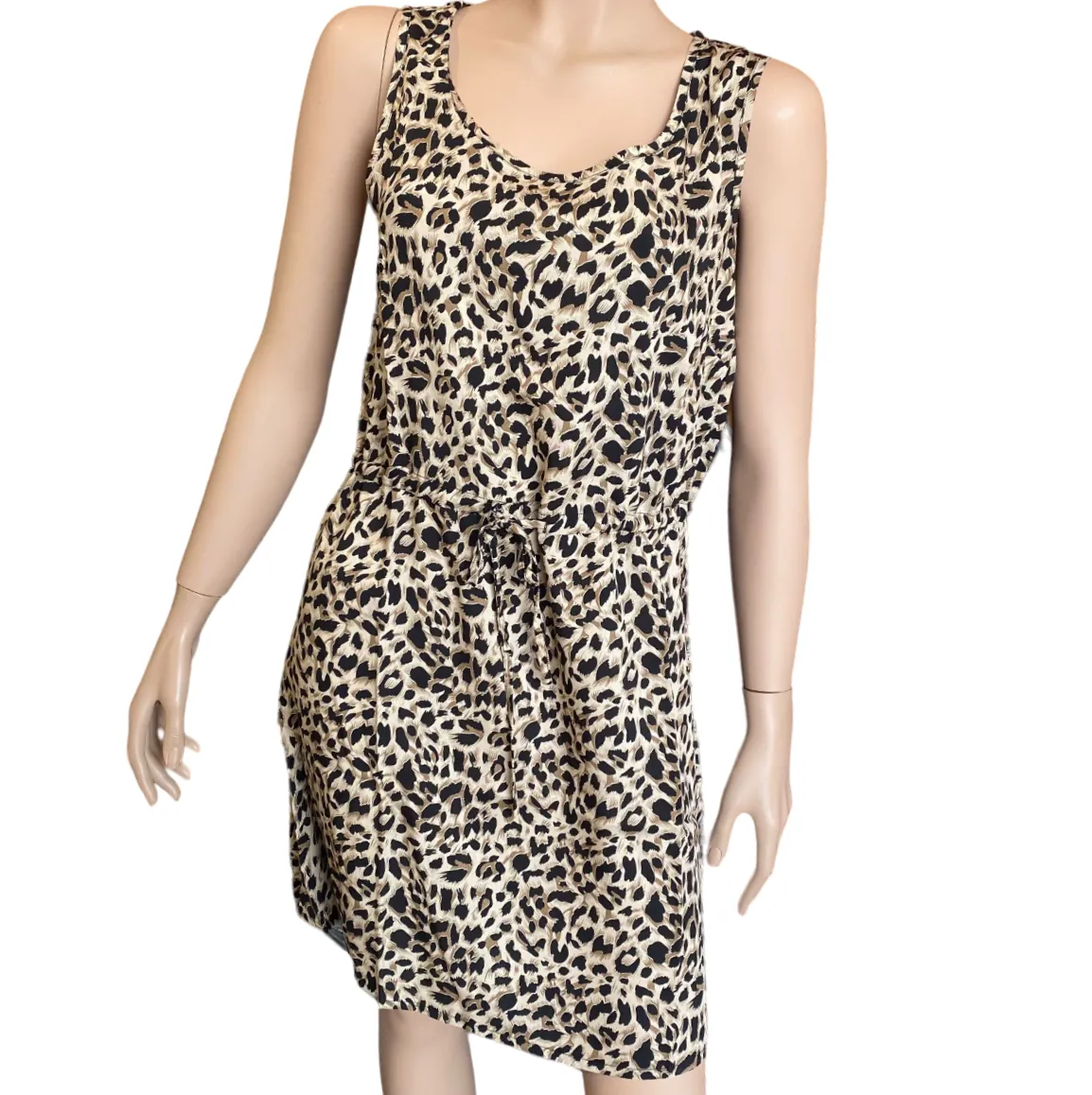 Astrolabio vestito da donna maculato CV8K 606 beige Soft Material Tall-Fit