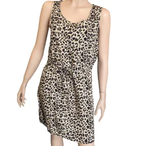 Petite Chic Form Fitting Astrolabio vestito da donna maculato CV8K 606 beige