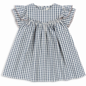 Polished Mood Statement Look Konges Sl?jd Captains Blue Check Kim Dress