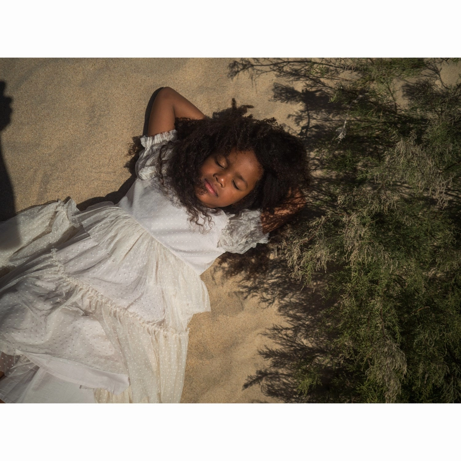 Field Fresh Comfortable Design Wear MarMar Tulle Dotty Vanilla Doth Dress