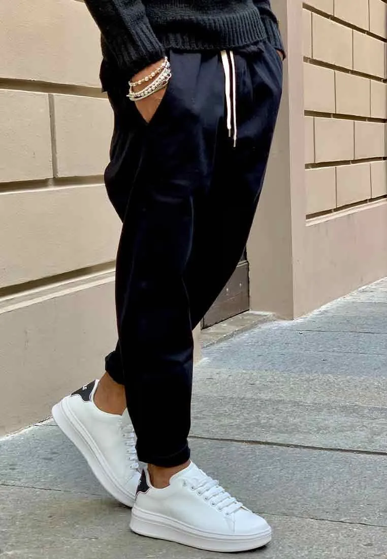 Chilly Layering Eco Friendly Fabric Klixs Pantalone in cotone con ealstico in vita 01140AP 1 nero