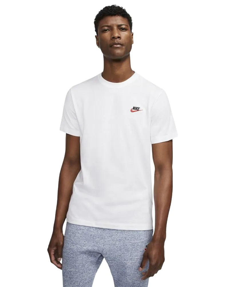 Casual Everyday Nike maglietta manica corta da uomo Sportswear Club AR4997-100 bianco