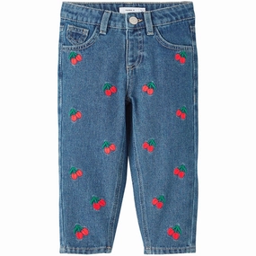 Name it Dark Blue Denim Bella Mom Jeans Noos Smooth Feel