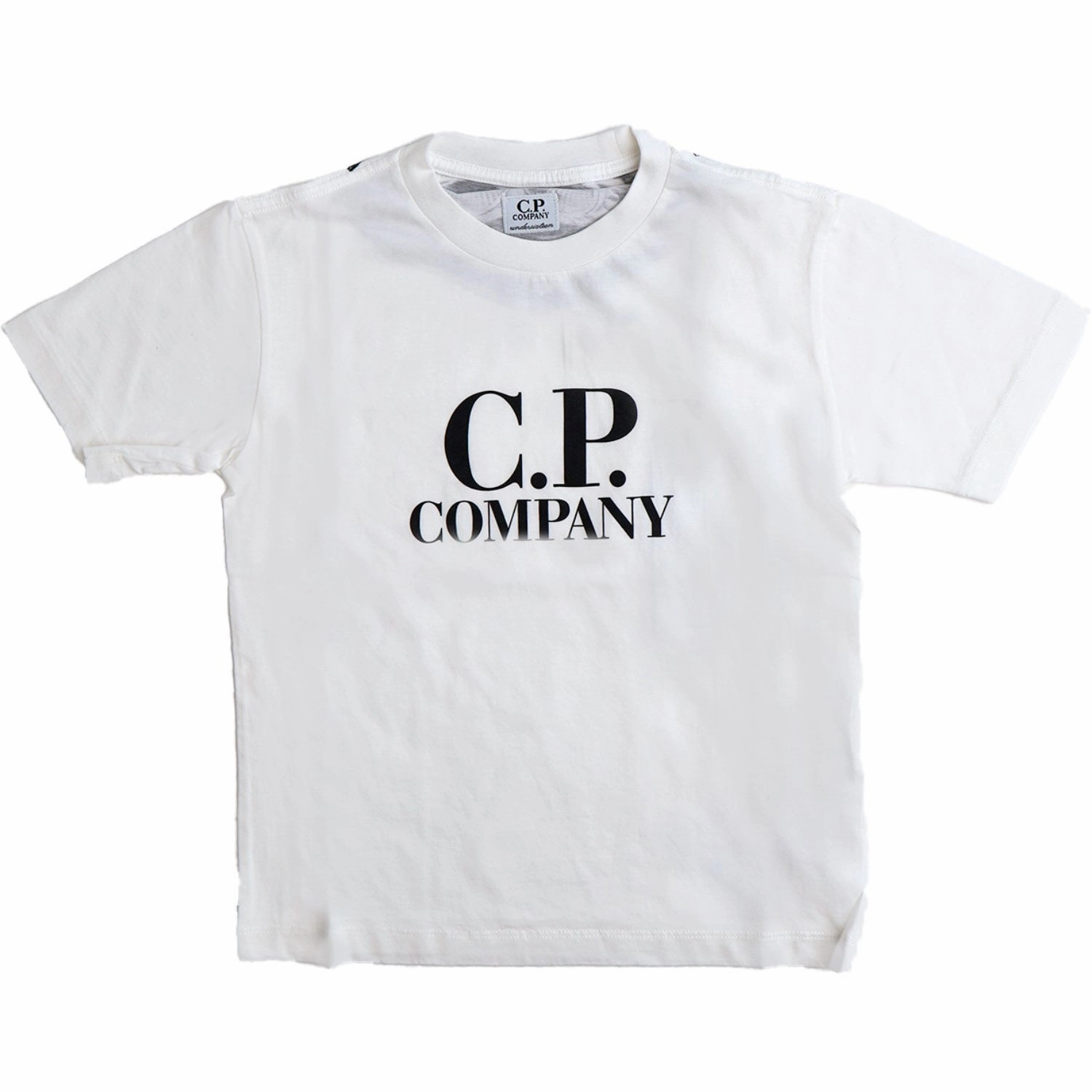 C.P. Company Gauze White T-Shirt Short Sleeve Machine washable Anti Pilling Surface