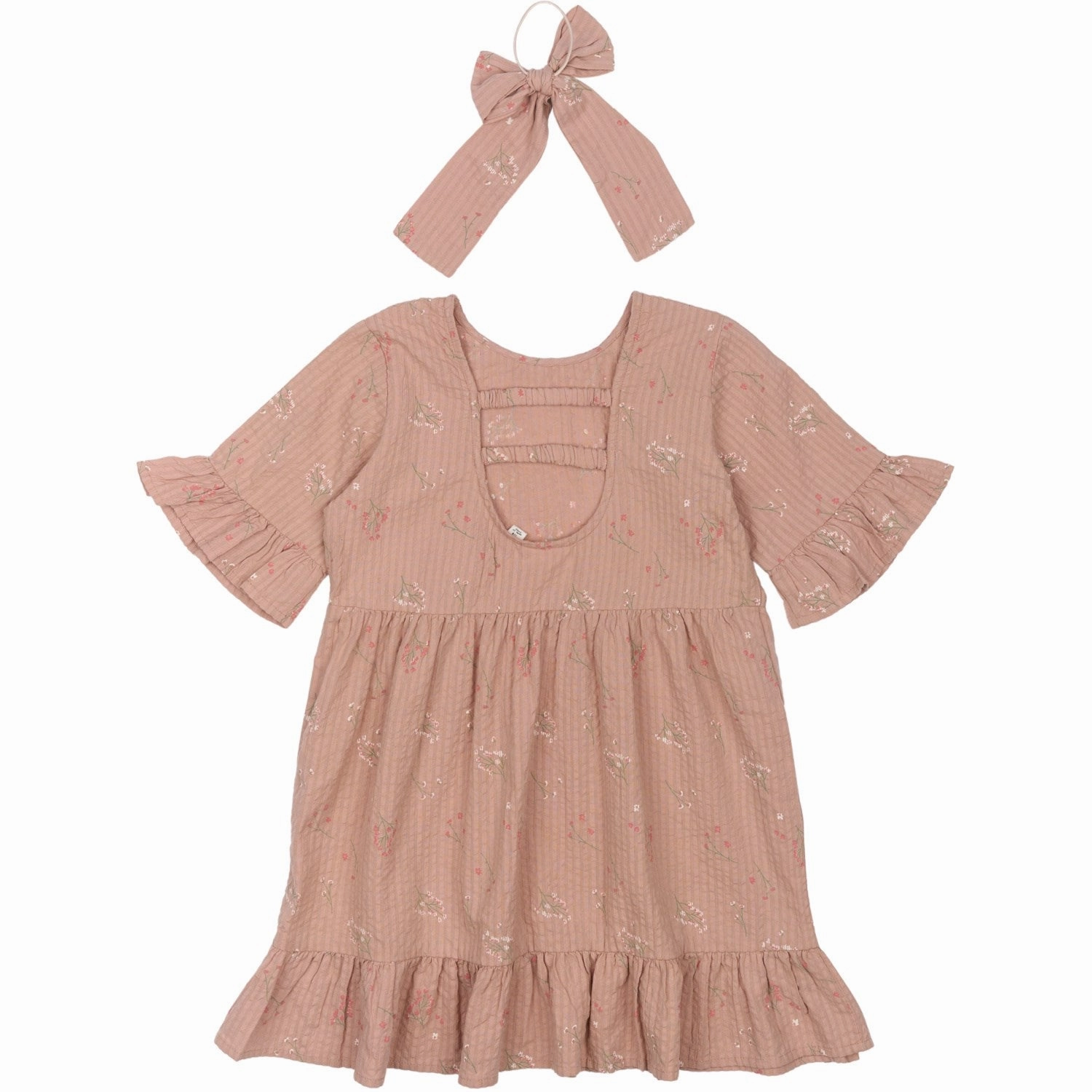 Tactile Feel Sleek Appearance The New Adobe Rose AOP Olinam Dress