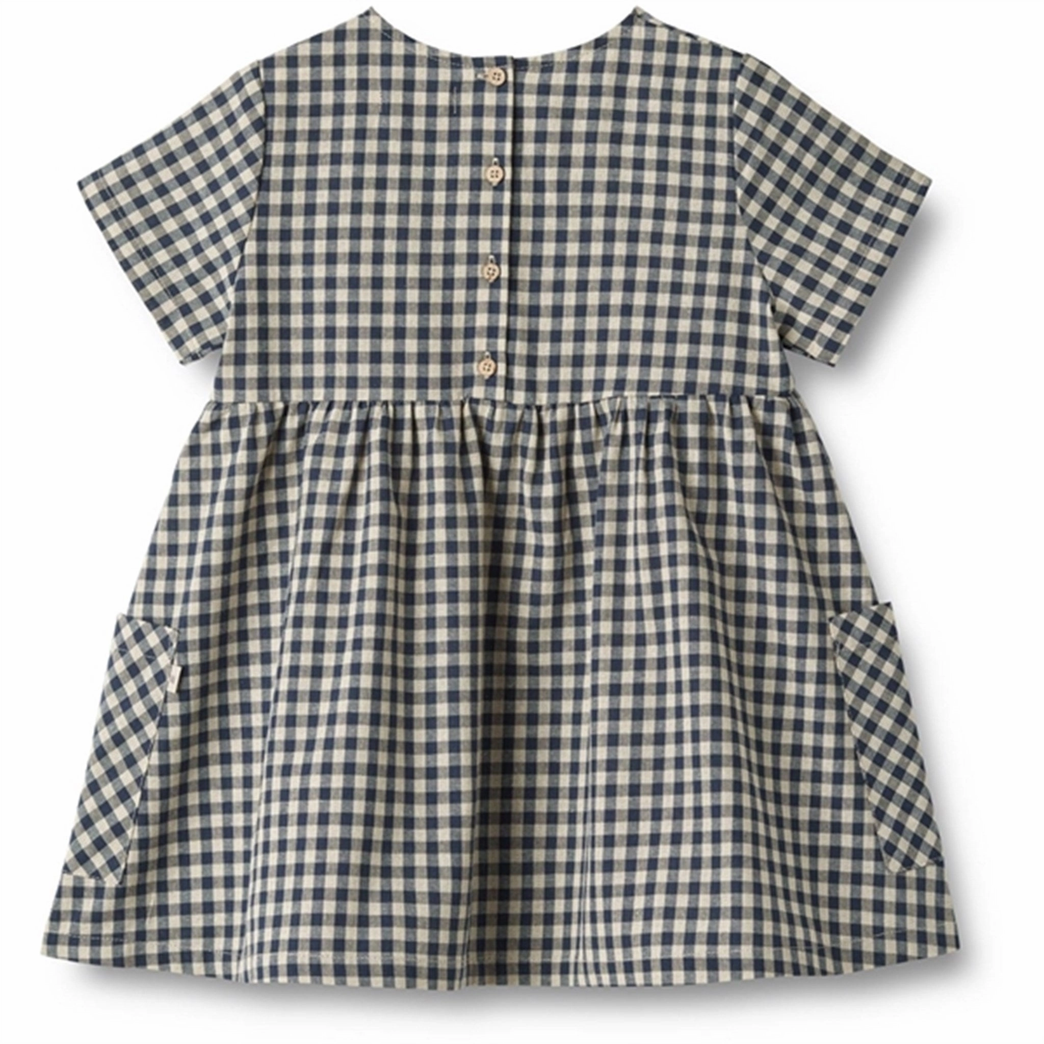 Dreamy Look Wheat Blue Check Dress Ayse