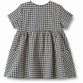 Mood Focused Wheat Blue Check Dress Ayse