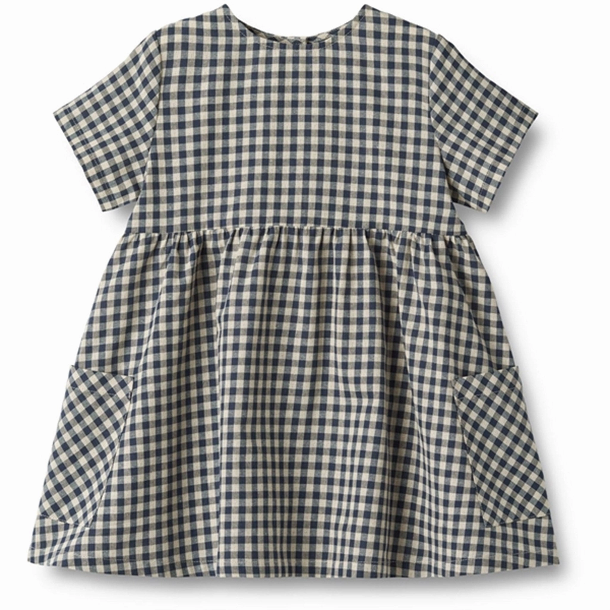 Wheat Blue Check Dress Ayse Softly Structured