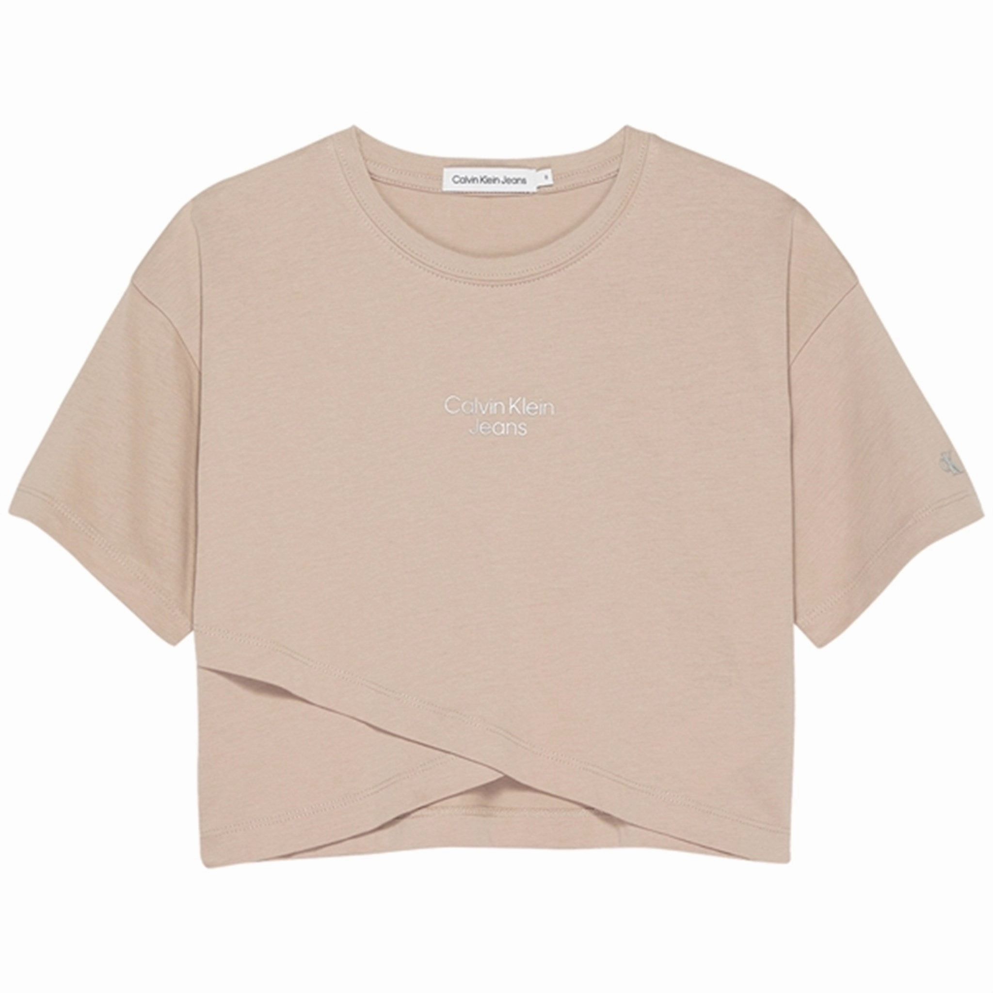 Sporty Style Calvin Klein Stack Logo Overlap T-Shirt Merino