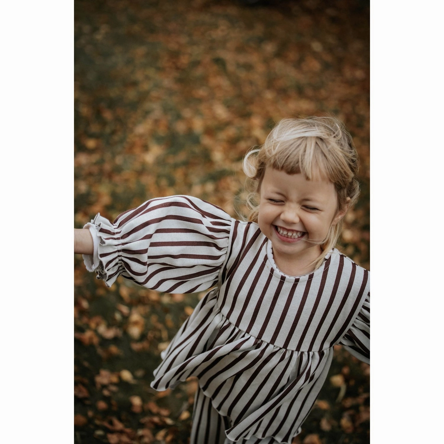 Fliink Sandshell Stripe Elly 3-4 Blouse Mature appeal