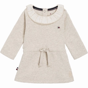 Tommy Hilfiger Baby Lace Collar Dress Merino Melange Timeless Trend TearResistantFabric